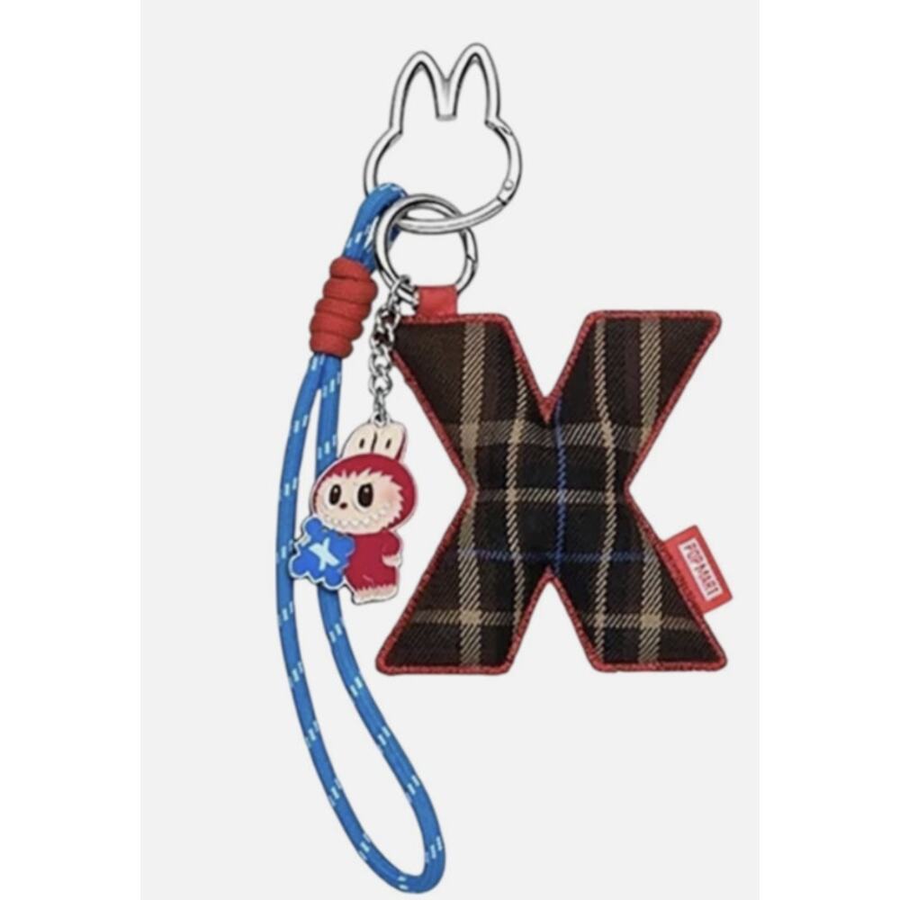 Pop Mart MONSTERS LABUBU Pin for Love Keychain Pendant, LETTER X Bag Charm, NEW